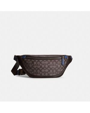 COACH Restored League Belt Bag In Signature Jacquard - Brown