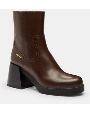 COACH Block Heel Boot - Black