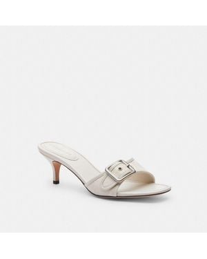COACH Margot Sandal In Signature Jacquard - White