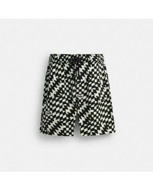 COACH Printed Camp Shorts - Black