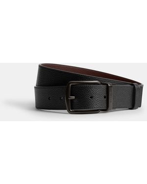 COACH Boxed Plaque And Harness Buckle Cut-To-Size Reversible Belt, 38 Mm - Black
