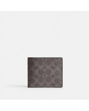 COACH 3-in-1 Wallet In Signature Canvas - Gray
