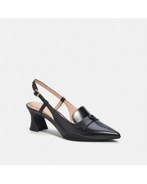COACH Nikola Leather Hybrid Slingback Pump - Blue