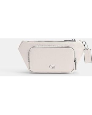 COACH Belt Bag With Signature Canvas Interior Detail - White