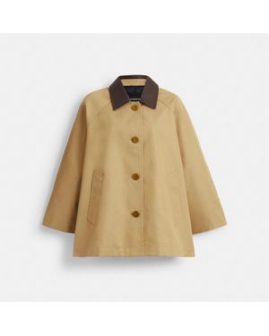COACH Cotton Swing Coat - Natural