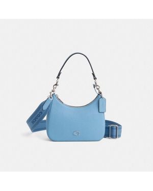 COACH Restored Hobo Crossbody With Signature Canvas - Blue