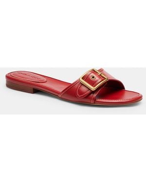 COACH Margot Flat Sandal - Red