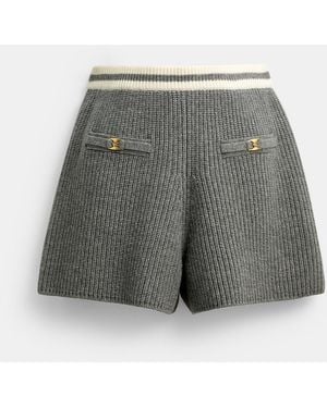 COACH Heritage C Knit Shorts - Gray