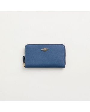 COACH Restored Medium Zip Around Wallet in Blue Lyst