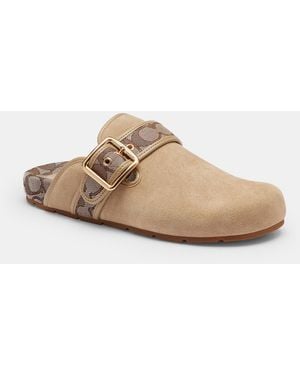 COACH Archival Buckle Clog - Natural