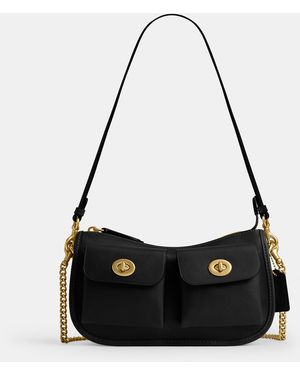 COACH Twin Turnlock Waverly Bag - Black
