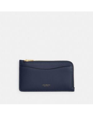 COACH New York Zip Card Case - Blue