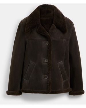COACH 70's Shearling Coat - Black