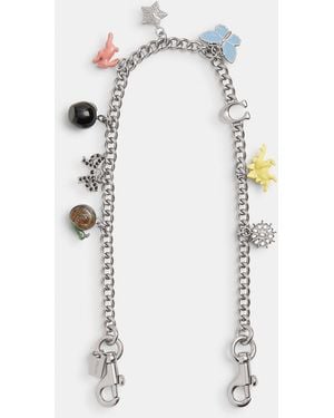 COACH Chain Strap With Charms - White