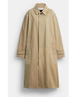 COACH Repurposed Cotton Trench Coat - Natural
