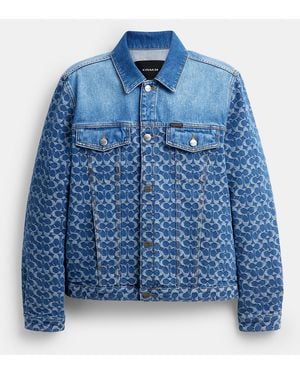 COACH Signature Trucker Jacket - Blue