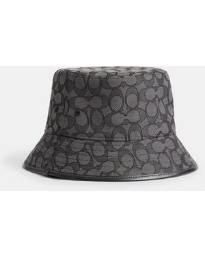 COACH Signature Jacquard Bucket Hat - Grey