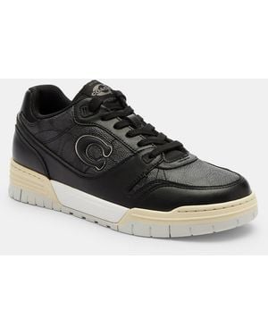 COACH Soho Sneakers With Signature Canvas Shoes Charcoal - Black