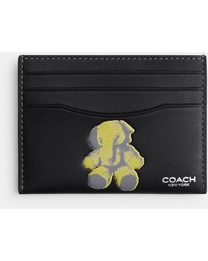 COACH Card Case With Ellie Graphic - Black