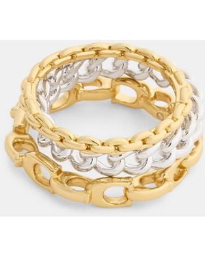 COACH Linked C Ring Set - Metallic