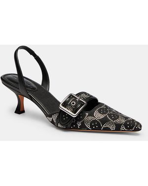 COACH Margot Slingback With Crystal Signature - Black