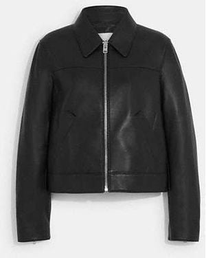 COACH Leather Jacket - Black