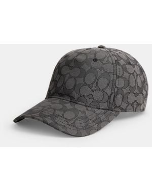 COACH Signature Jacquard Baseball Hat - Black