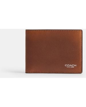 COACH Slim Billfold Wallet - Brown