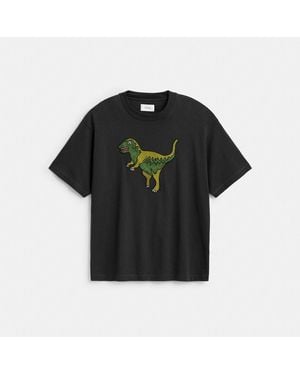 COACH Rexy Relaxed Fit T Shirt In Organic Cotton - Black