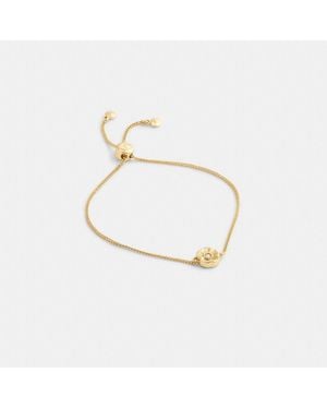 COACH Tea Rose Slider Bracelet - Metallic