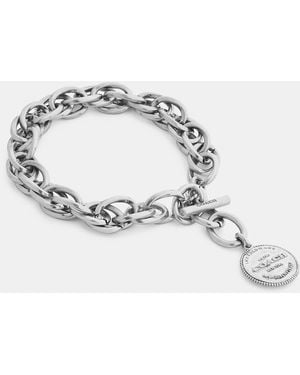 COACH Statement Coin Chain Bracelet - Metallic