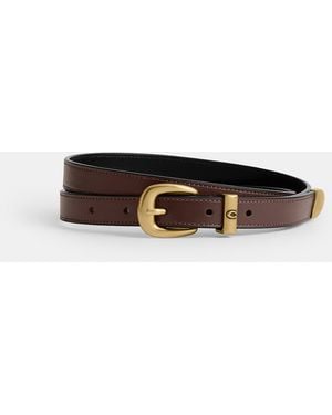 COACH C Harness Buckle Belt, 18Mm - Brown