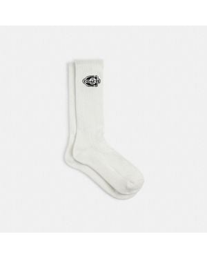 COACH Soho Calf Socks - White