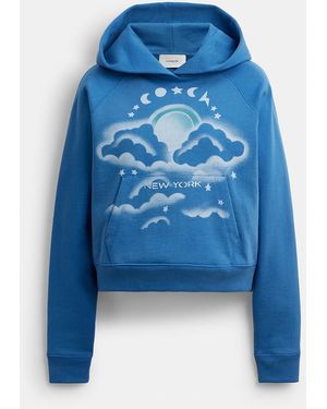 COACH Airbrush Hoodie - Blue