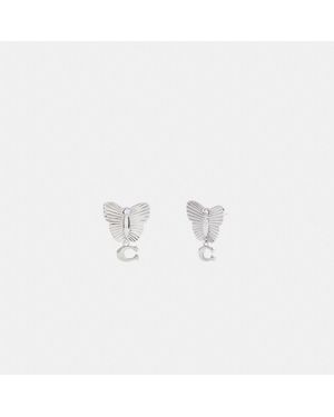 COACH Butterfly Drop Earrings - White