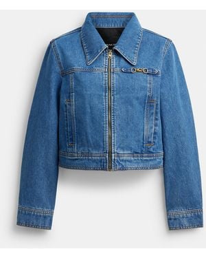 COACH C Shrunken Denim Jacket - Blue