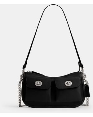 COACH Twin Turnlock Waverly Bag - Black