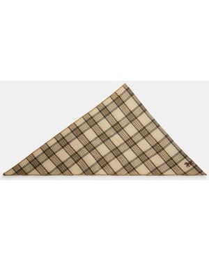 COACH Reversible Plaid Triangle Scarf - Natural