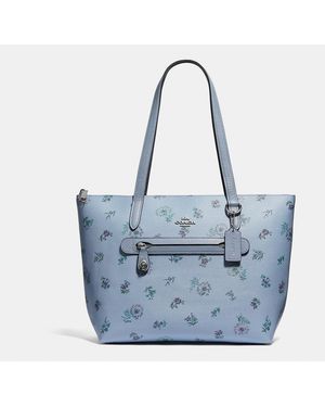 COACH Taylor Tote With Meadow Prairie Print - Blue
