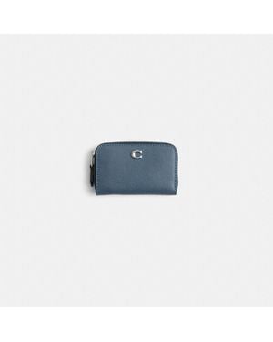 COACH Restored Small Zip Around Card Case - Blue