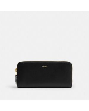 COACH New York Slim Accordion Zip Wallet - Black