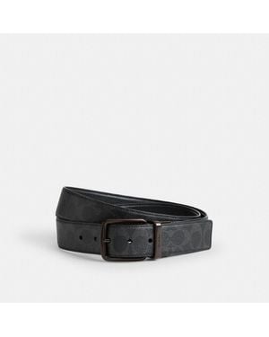 COACH Harness Buckle Cut To Size Reversible Belt%2c 38mm - Black
