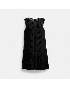COACH Velvet Burnout Dress - Black