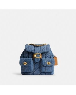 COACH Tabby Backpack With Quilting - Blue