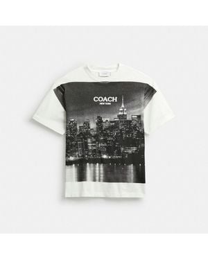 COACH Postcard Relaxed T-shirt - Gray