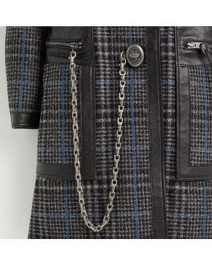 COACH Restored Embellished Leather Coat in Blue Lyst
