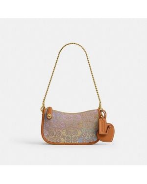COACH Swinger Bag 20 With Chain In Crystal Signature Jacquard - Multicolor