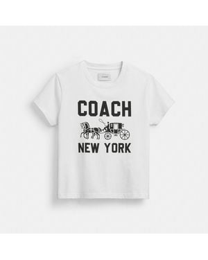 COACH Horse And Carriage T Shirt In Organic Cotton - White