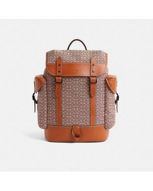 COACH Restored Hitch Backpack In Micro Signature Jacquard - Gray