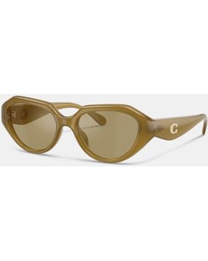 COACH C Hardware Geometric Sunglasses - Green